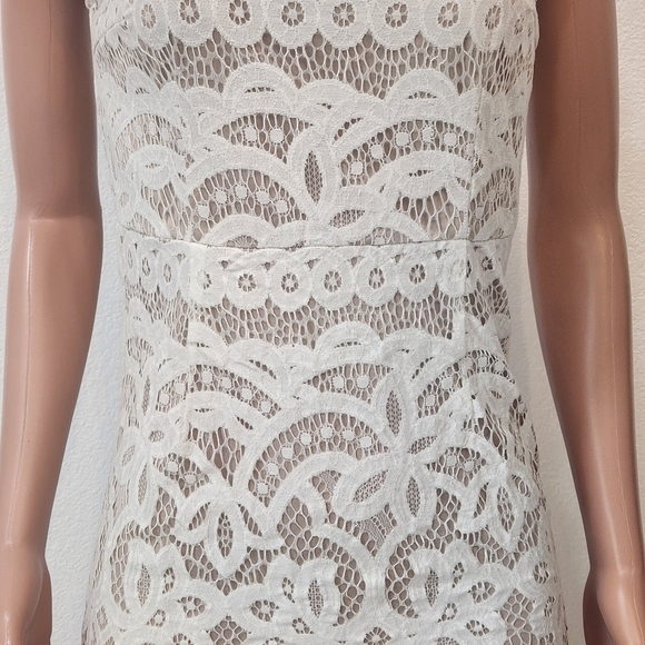 Windsor White Lace Short Sleeve Dress Size: L - Picture 4 of 11